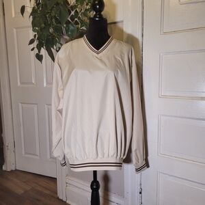 Vtg V-Neck Pullover Windbreaker/t262